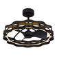 Cheney Bronze and Black Wavy Ceiling Light with Fan image number 0