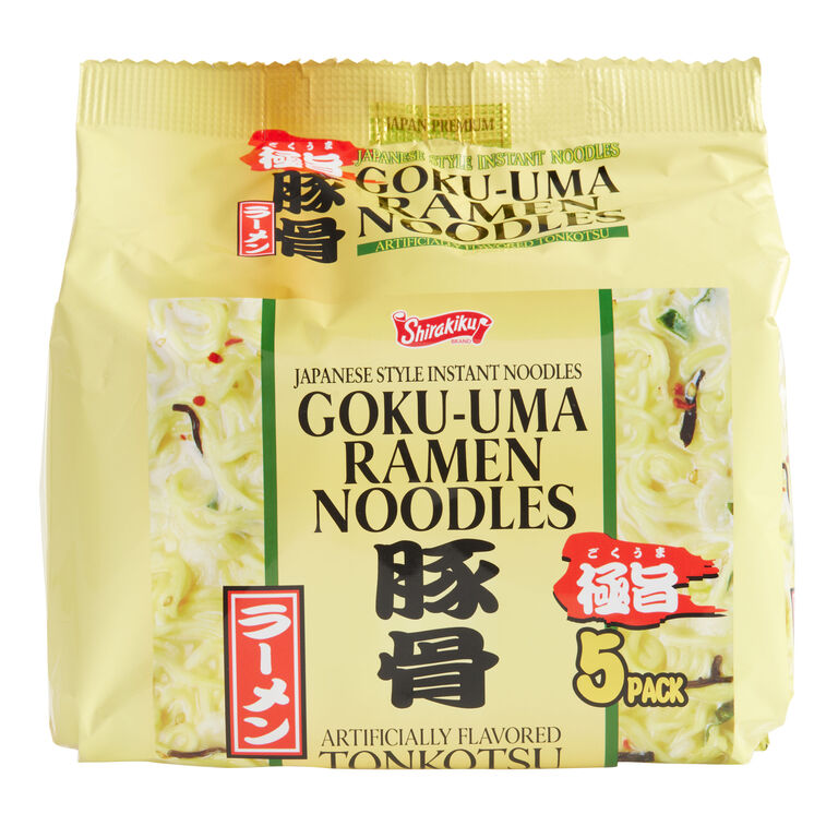 Shirakiku Goku-Uma Tonkotsu Instant Ramen Noodle Soup 5 Pack image number 1