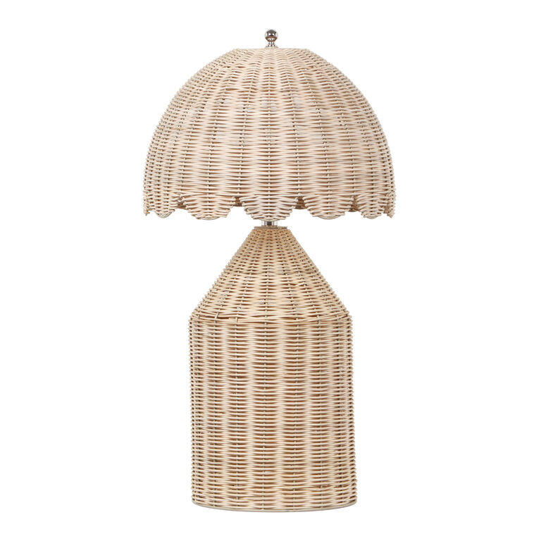 Willa Rattan Scallop Table Lamp image number 1
