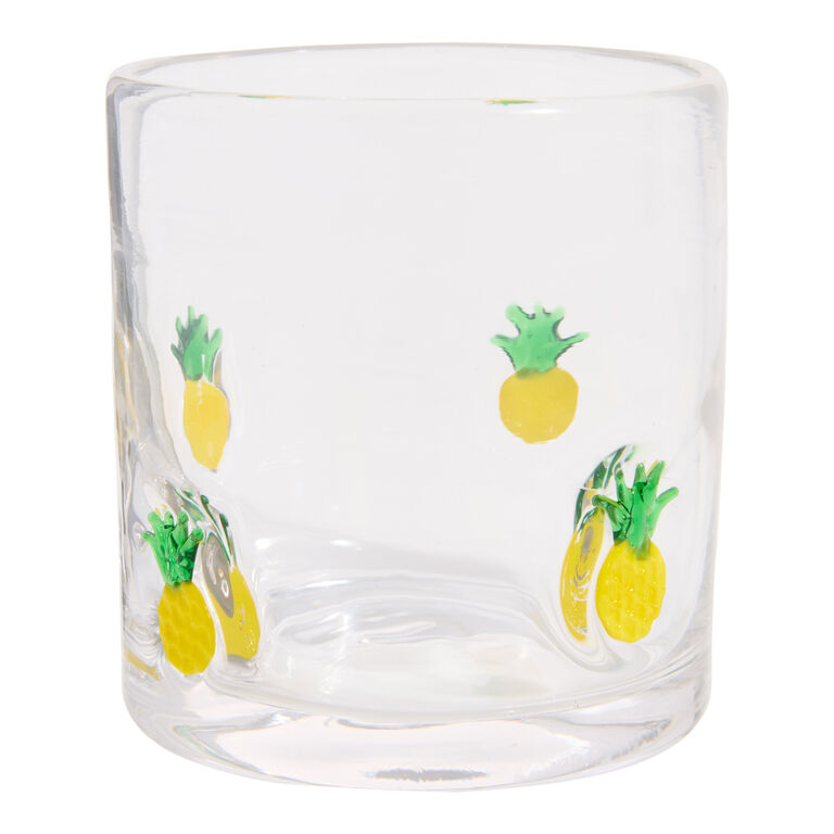 Charm Pineapple Inlay Double Old Fashioned Glass image number 1