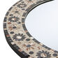 Round Black And Gold Floral Mosaic Wall Mirror image number 1