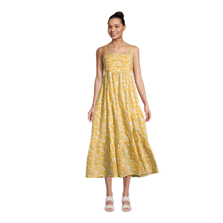 Maui Yellow And White Floral Dress image number 1