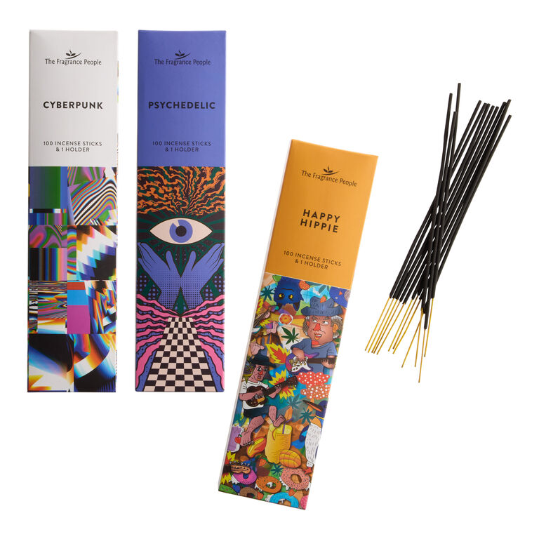 100 Count Pop Incense Sticks with Holders Set of 3 image number 1