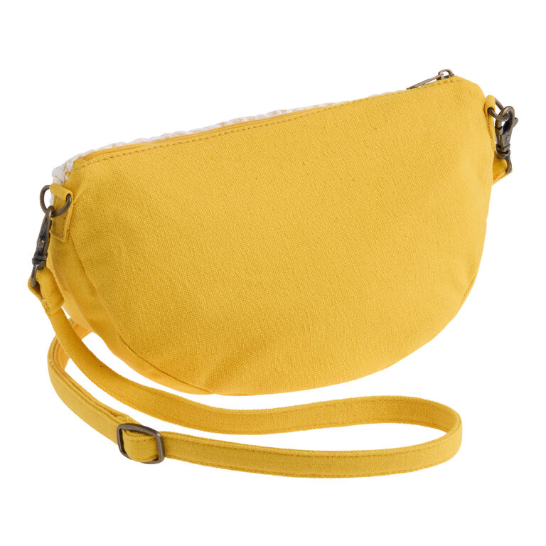Yellow Straw Lemon Slice Crossbody Bag image number 2