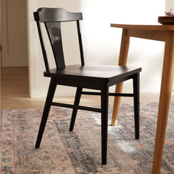 Tobi Black Wood Cutout Splat Back Dining Chair Set of 2