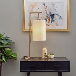 Yves Antique Brass Hanging Shade Table Lamp