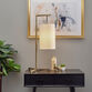 Yves Antique Brass Hanging Shade Table Lamp image number 1