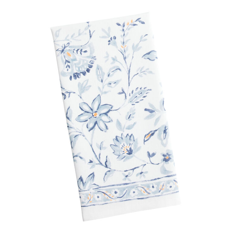  NOQL Blue Flowers Kitchen Towels, Floral Dish Towels