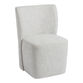 Saxon Cloud Gray Upholstered Rolling Dining Chair image number 0