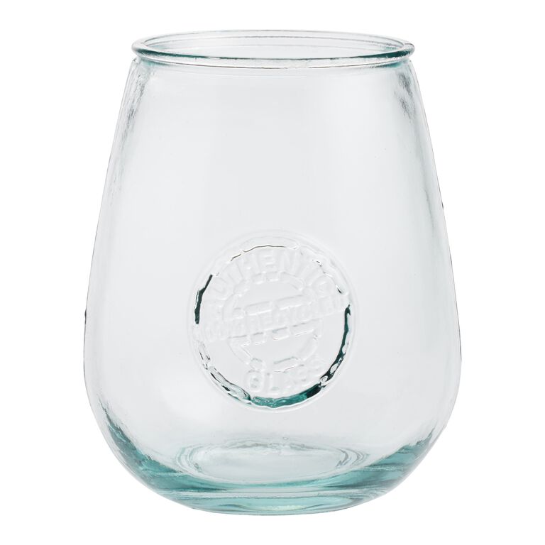 Rocco Blue Stemless Wine Glass Set of 4 by World Market
