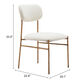 Penny Gold Metal and Faux Shearling Upholstered Dining Chair image number 1