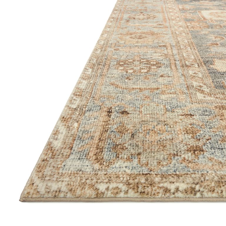 Everly Blue And Tan Persian Style Area Rug - World Market