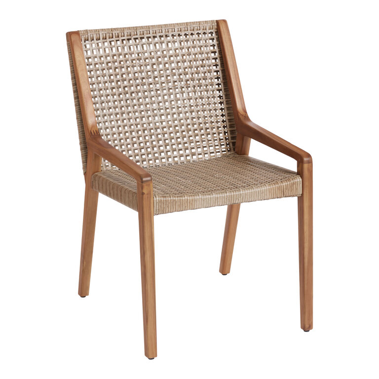 Davao All Weather Wicker and Wood Outdoor Dining Chair Set of 2 - World  Market