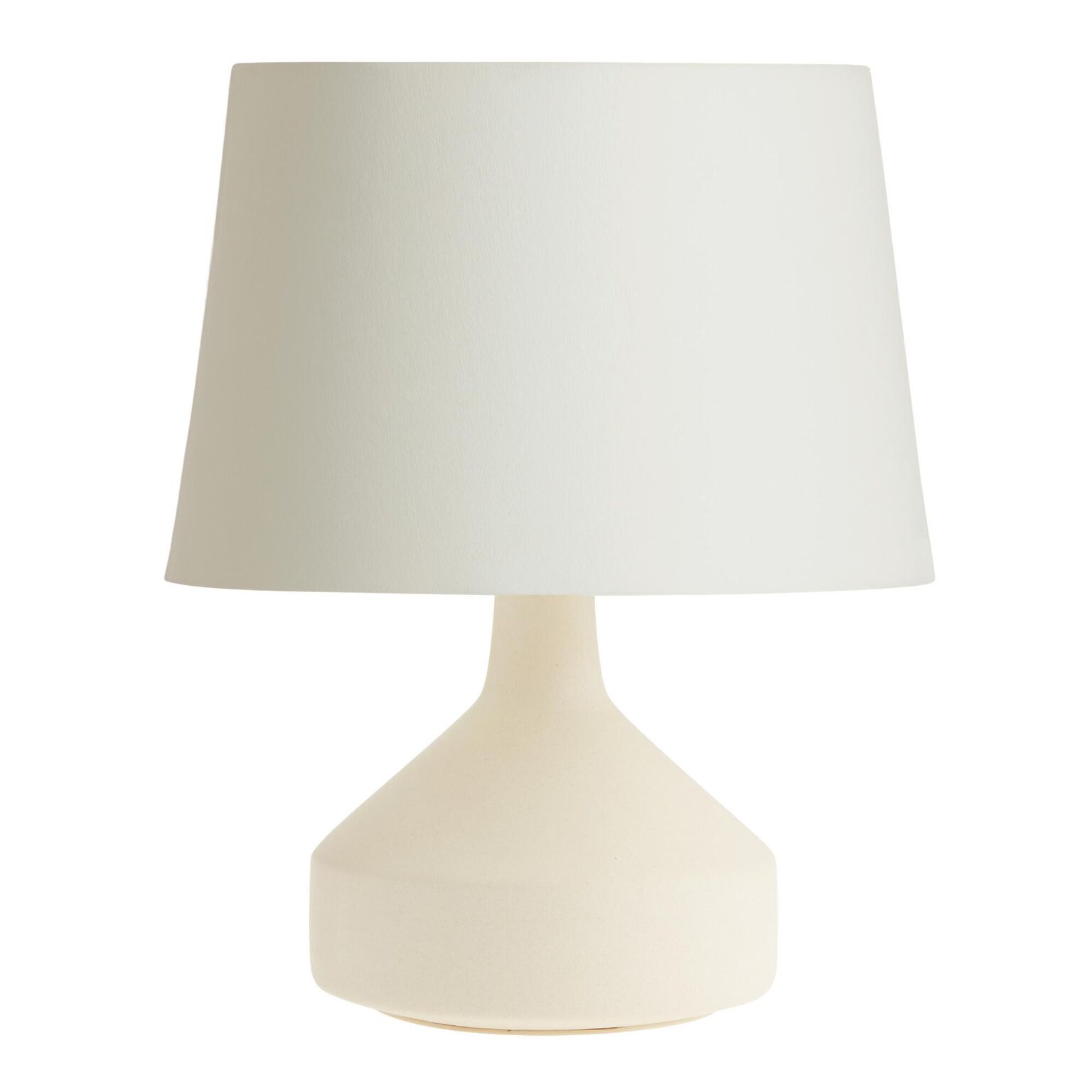 White Ceramic Funnel Accent Lamp Base - World Market