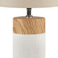 Ollie Two Tone Ceramic Cylinder Table Lamp image number 2