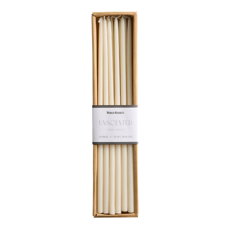 Narrow Taper Candles 12 Pack image number 1
