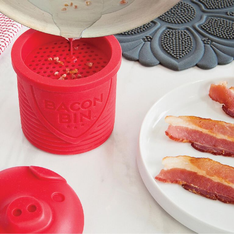 Bacon Bin Silicone Bacon Grease Keeper w Strainer – Marmalade