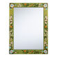 Green Hand Painted Floral Wall Mirror image number 0
