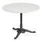 Jeanne Round White Marble Top and Black Metal Bistro Table image number 0