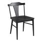 Tobi Black Wood Cutout Splat Back Dining Chair Set of 2 image number 0