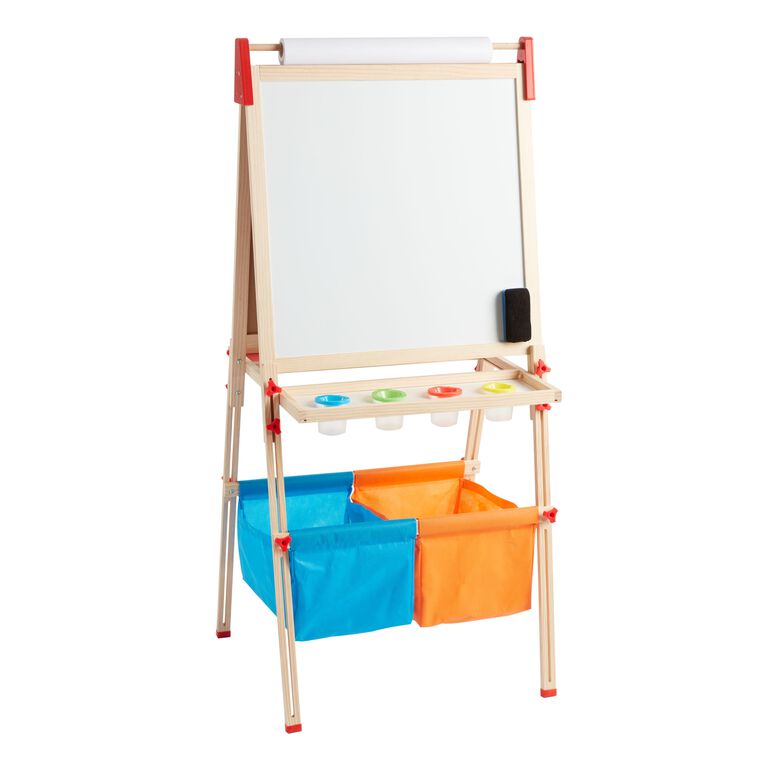Kraftic 2 in 1 Kids Drawing Easel- with Chalkboard, Magnetic Dry Erase - 20  x 18 x 3 inches - Bed Bath & Beyond - 31133109
