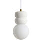 Tempress Off White Terrazzo and Glass Globe Pendant Lamp image number 2