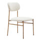 Penny Gold Metal and Faux Shearling Upholstered Dining Chair image number 0