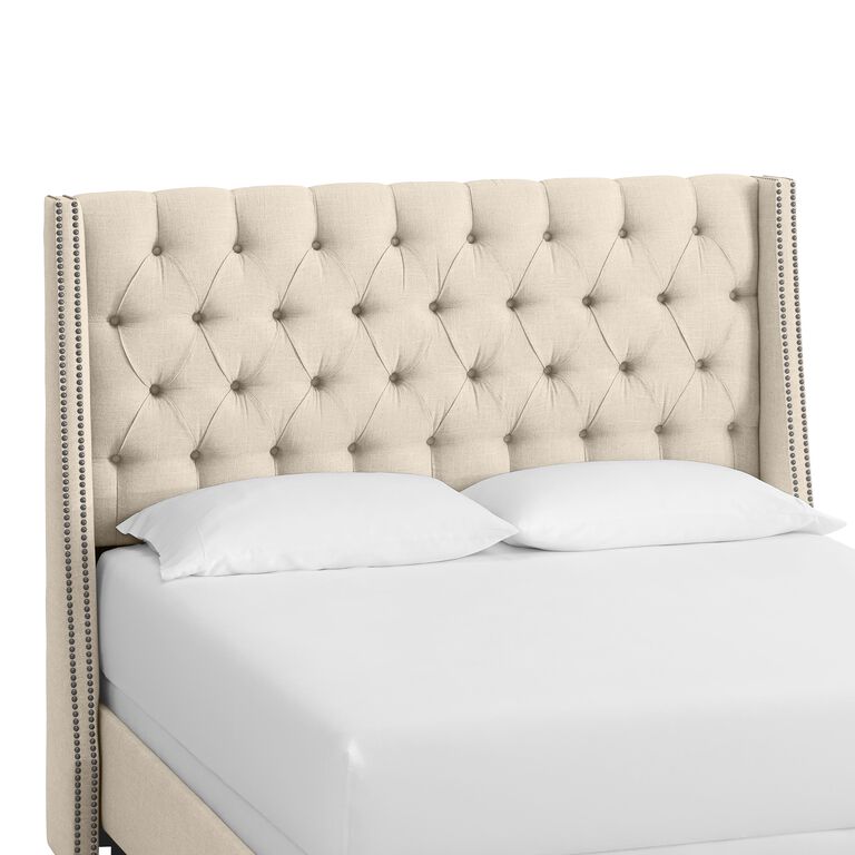 Linen Kellerman Upholstered Bed - World Market