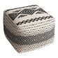 Black and White Kilim Indoor Outdoor Pouf image number 0