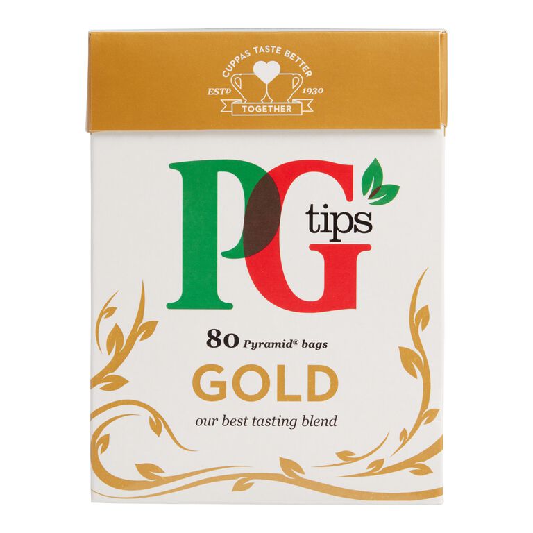 PG Tips Black Tea, Pyramid Tea Bags, 80Count Boxes (Pack of 4)