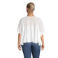 Lilo Ivory Floral Eyelet Peasant Top image number 1