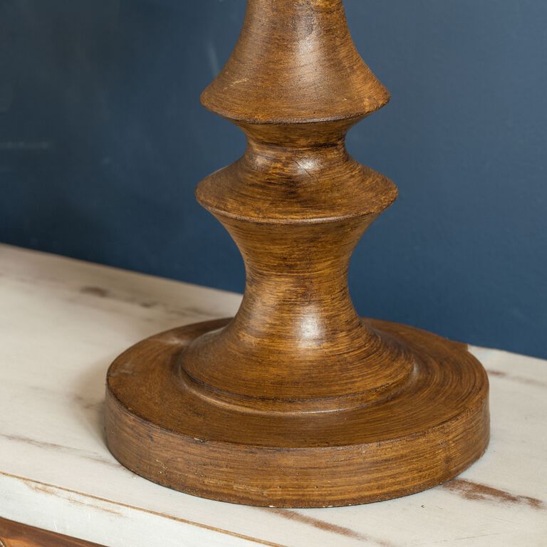 Chester Brown Resin Spindle Table Lamp image number 3