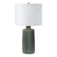 Anta Olive Green Ceramic Fluted Table Lamp image number 0