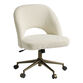 Elisha Ivory Faux Sherpa Upholstered Office Chair image number 0