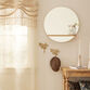 Remi Round Wall Mirror With Wood Shelf image number 1