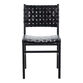Curtin Black Leather Strap Wood Dining Chair 2 Piece Set image number 0