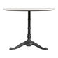Jeanne Round White Marble Top and Black Metal Bistro Table image number 2