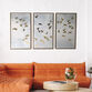 Golden Birds Triptych Framed Canvas Wall Art 3 Piece image number 1