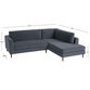 Camile Velvet Right Facing Sectional Sofa image number 5