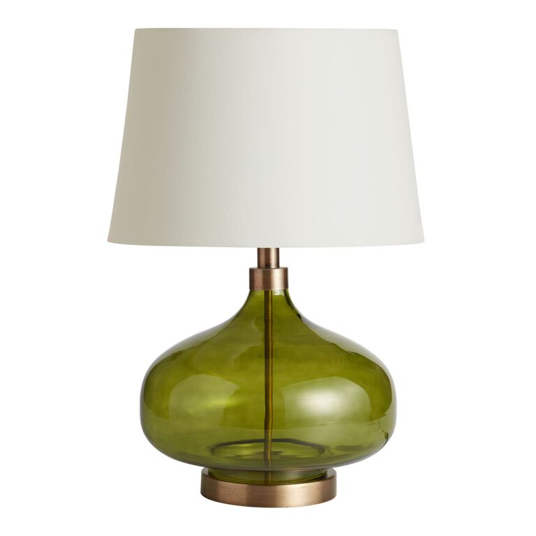 Halsey Green Glass Teardrop Table Lamp Base image number 3