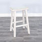 Sunny Mahogany Wood Saddle Seat Backless Barstool 2 Piece Set image number 2