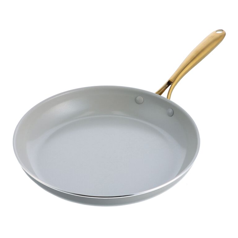 Gold Plated Skillet Frying Pan Fry Pan Sauce Pan Charm Pendant 