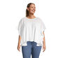 Lilo Ivory Floral Eyelet Peasant Top image number 0