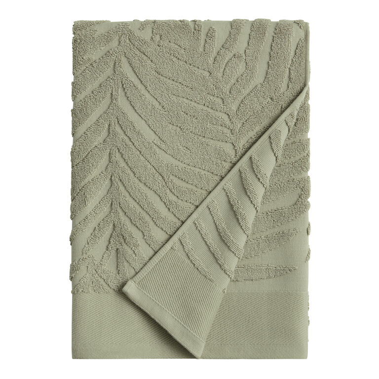 The Company Store Green Earth Quick Dry White Solid Cotton Single Hand Towel