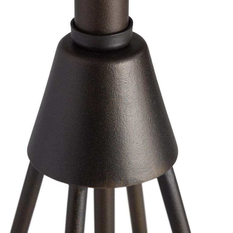 Arlo Black and Brass Metal Empire Shade Table Lamp - World Market