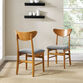 James Wood Mid Century Upholstered Dining Chair 2 Piece Set image number 1