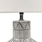 Vino Black and White Geo Stripe Ceramic Table Lamp image number 3