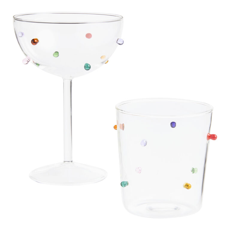 Multicolor Bubble Dot Bar Glass image number 1