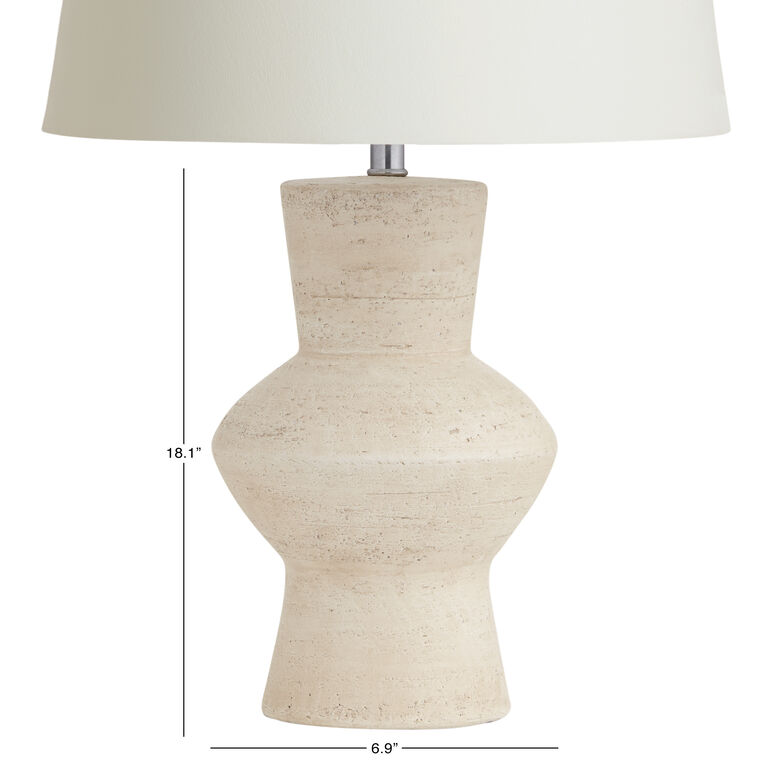 White Terracotta Stacked Table Lamp Base image number 5