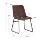 Jero Faux Leather Upholstered Dining Chair 2 Piece Set image number 6